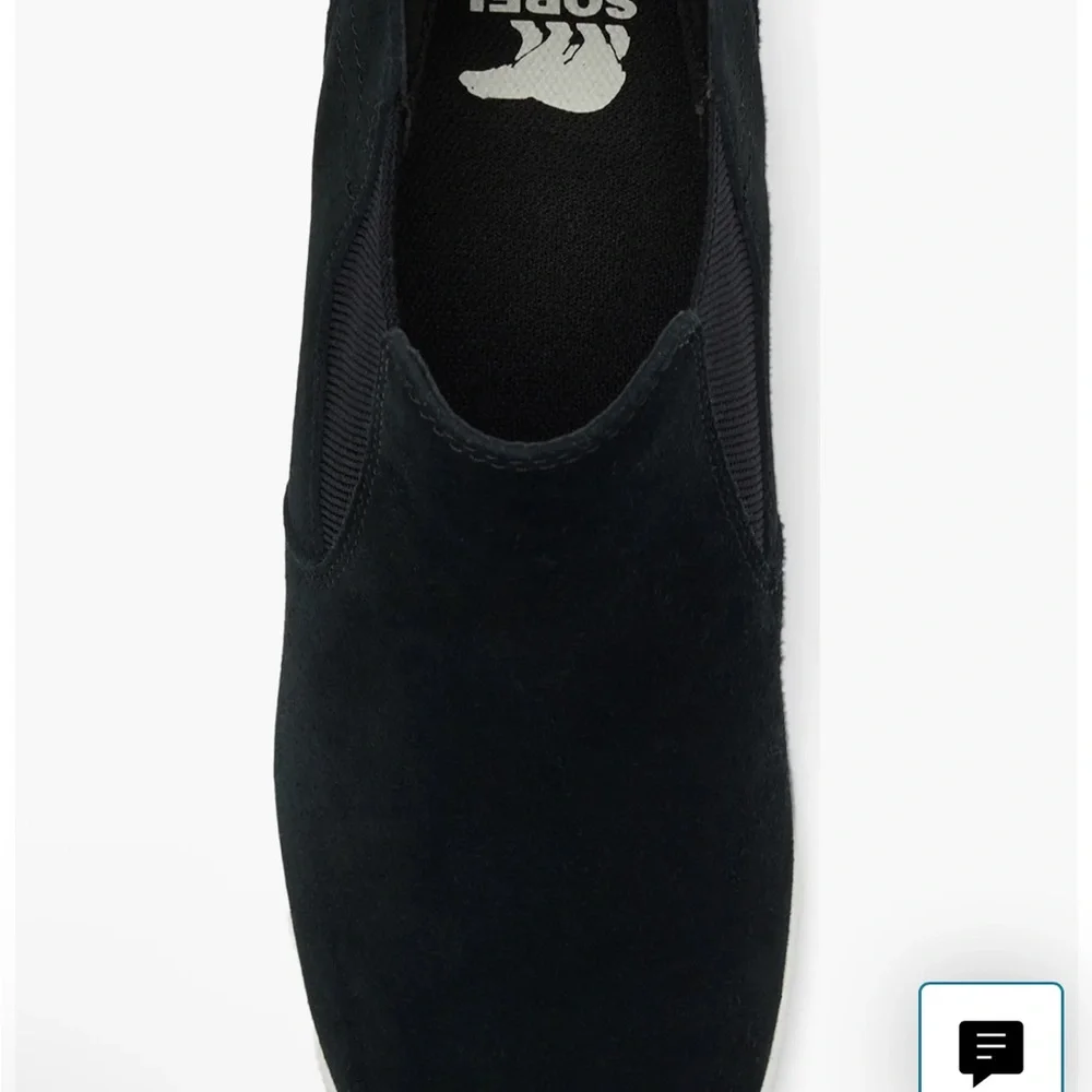 New Sorel Out N About Slip-On Wedge Shoe II Black Boots - Picture 3 of 14